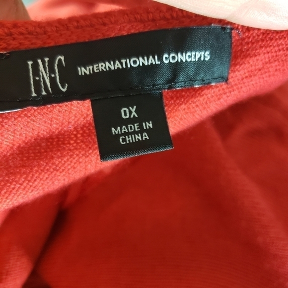 INC Women's Plus Size Long-Sleeve High-Low Sweater - Picture 5 of 8